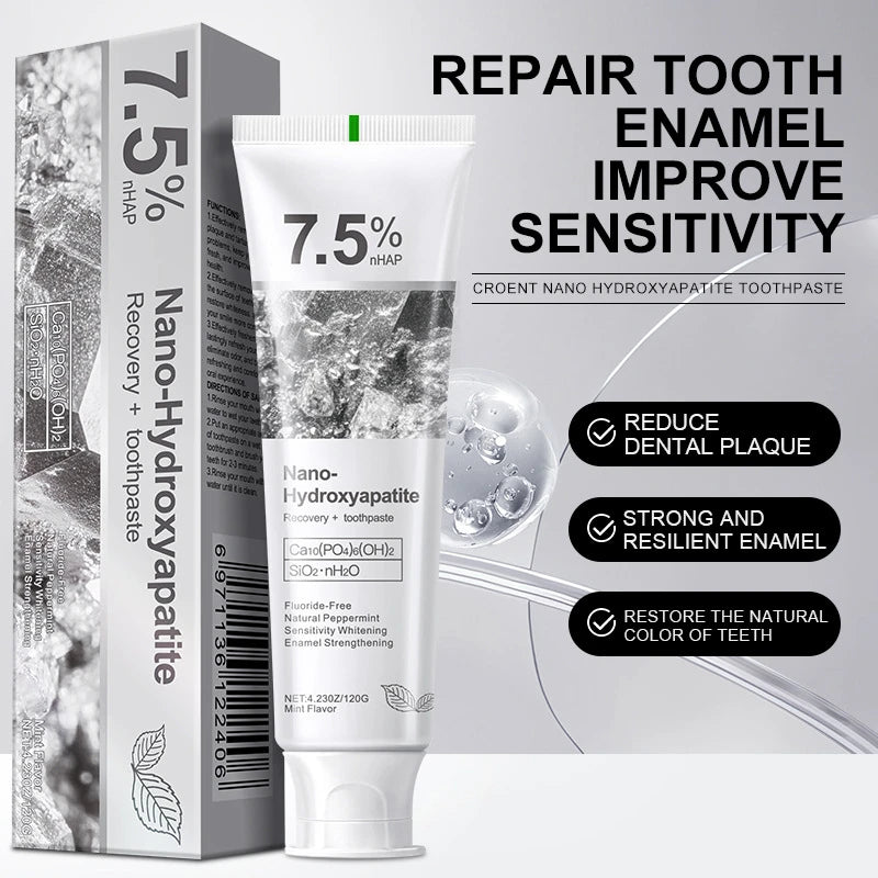 Revitalize Your Smile with 7.5% Hydroxyapatite Probiotic Whitening Toothpaste - Enamel Repair & Breath Freshening Formula (120G)